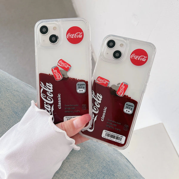 Quicksand Coke Case para iPhone 10 ao 15