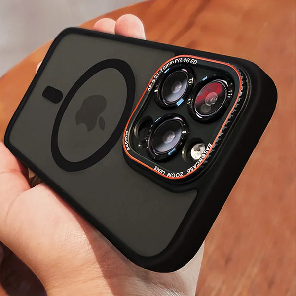 Luxury Stealth Case para iPhone 12 ao 15 | Com Magsafe e Lens Protection - Frete Grátis!