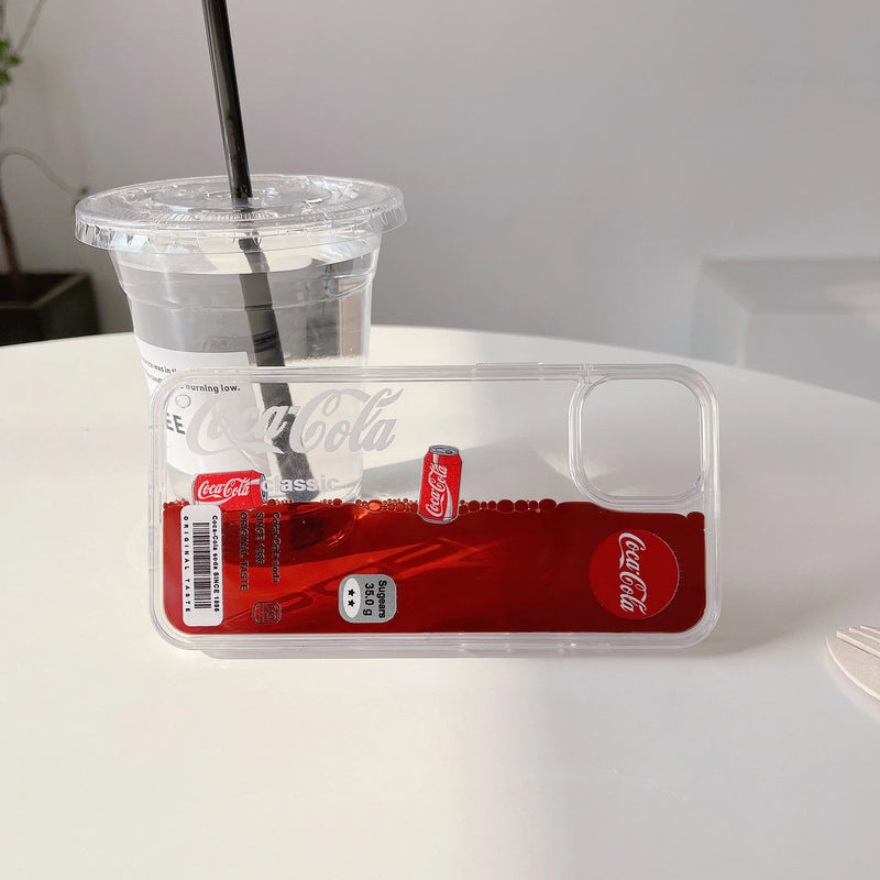 Quicksand Coke Case para iPhone 10 ao 15